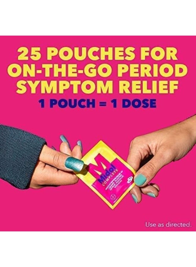 Midol Complete Caplets with Acetaminophen for Menstrual Symptom Relief - 50 Count (25 Pouches of 2), On The Go Menstrual Pain Relief - Image 4